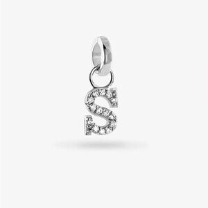 Glambou Elegant Silver Initial 'S' Pendant